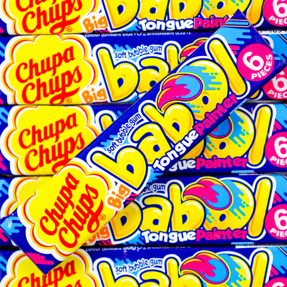 Chupa Chups Big Babol Soft Chewing Gum with Blue Raspberry Flavor