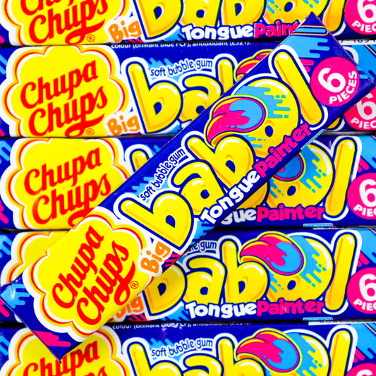 Chupa Chups Big Babol Soft Chewing Gum with Blue Raspberry Flavor